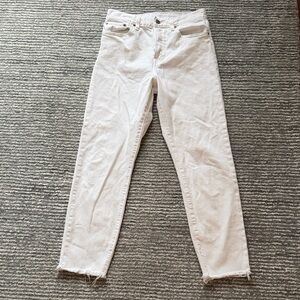Elegant Women's Cropped White Jeans